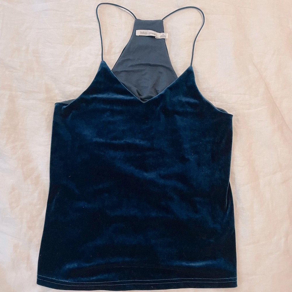 Bishop + Young velvet strappy camisole tank size Small